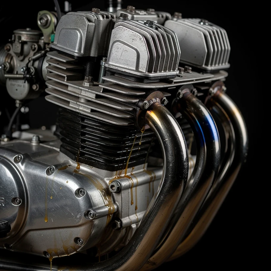 Moteur quatre cylindres refroidi par air